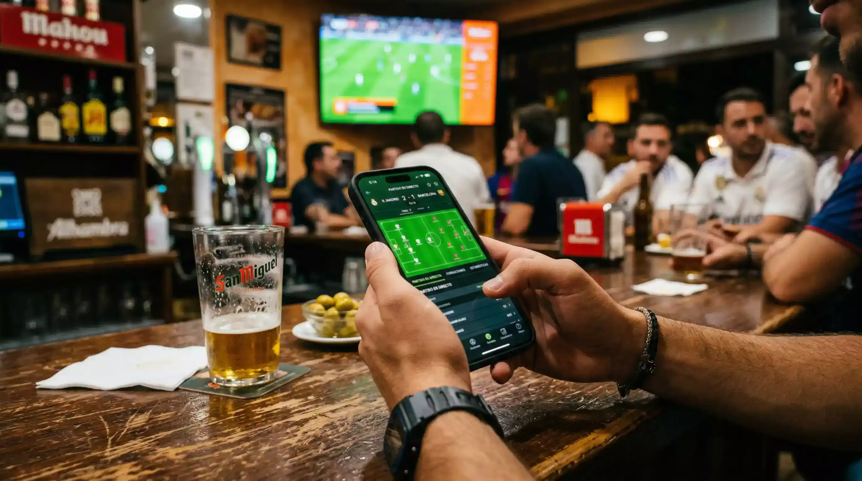 Mercado de apuestas deportivas en España con datos de cuentas activas y uso móvil