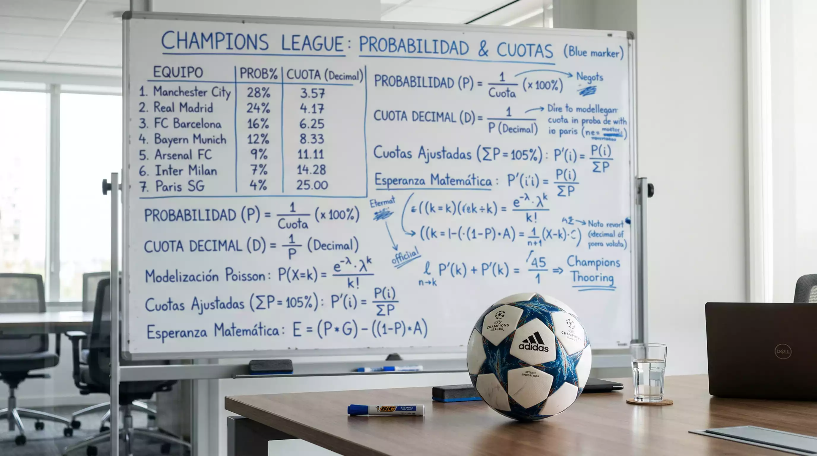 Probabilidad Implícita en Cuotas de la Champions League: Cómo Calcularla y Usarla